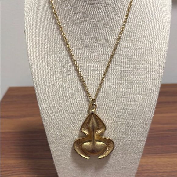 Sarah Coventry Signed Vintage Brutalist Style Gold Tone  Pendant Necklace. - Picture 1 of 7